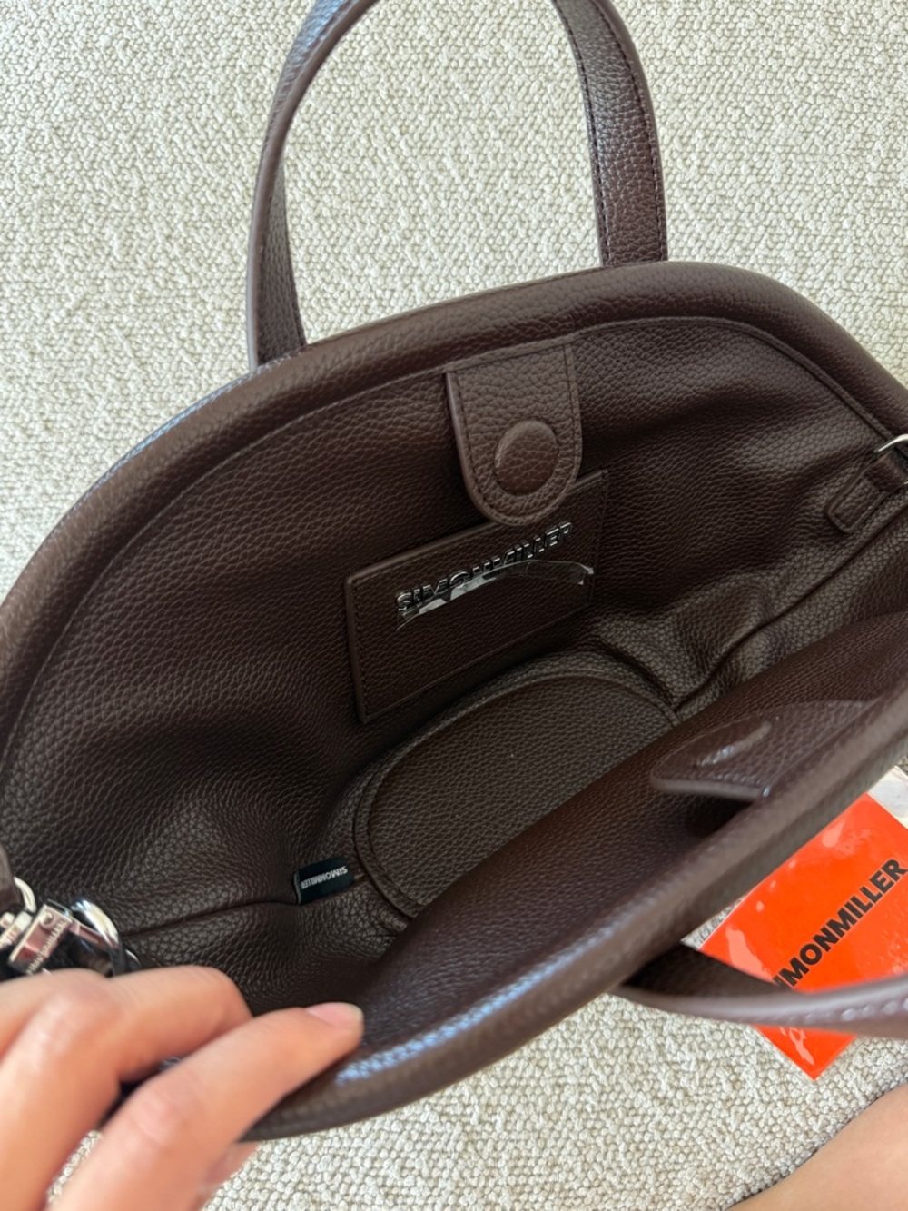 Simon miller Mercado Mini Tote Bag in Cow Print - Picture 5 of 5